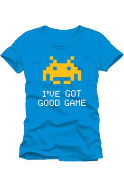 Tee-Shirt Bleu I've Got Good Game Space Invaders