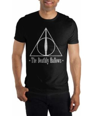 Tee-Shirt Noir Deathly Hallows Harry Potter