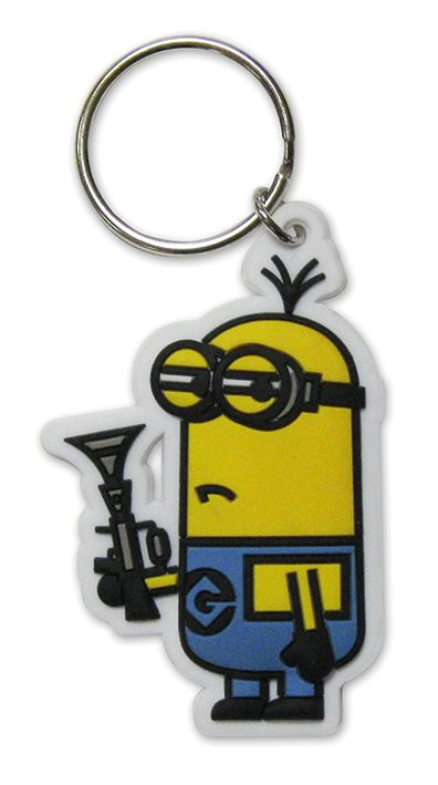 Porte-clés Caoutchouc Minion Armé Moi Moche et Méchant