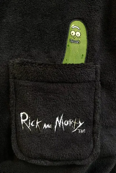 Peignoir Rick et Morty Pickle noir et vert