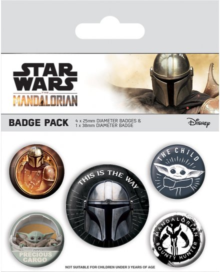 Pack de 5 badges Star Wars Mandalorian