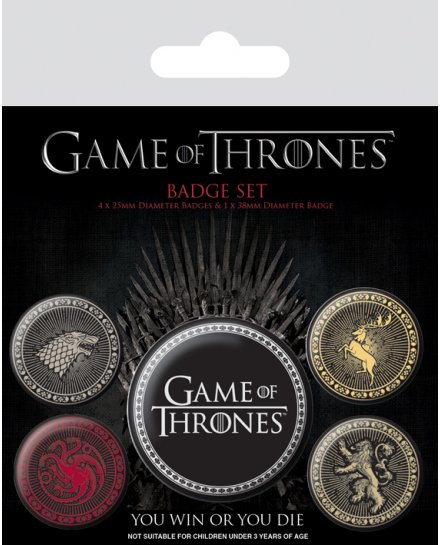 Pack de 5 badges Game of Thrones