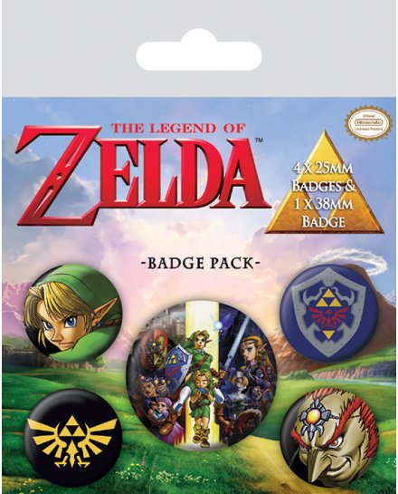 Pack de 5 badges Zelda