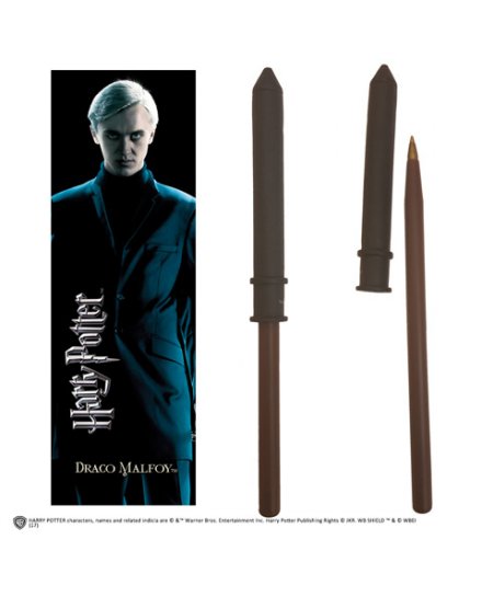 Stylo Baguette Drago Malfoy et marque page