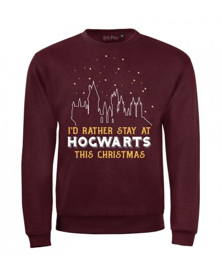 Sweat Harry Potter I'd rather stay at hogwarts