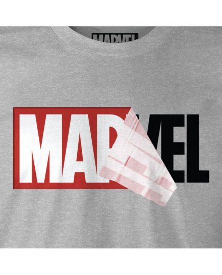 Tee-Shirt Marvel gris Logo mania