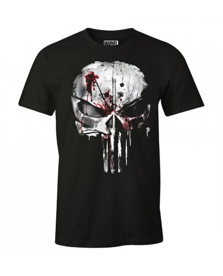 Tee-Shirt Punisher Noir bloody skull