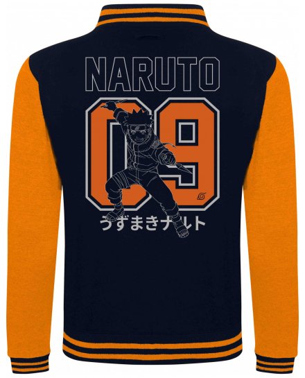 Veste Teddy Naruto noire et orange Uzumaki Naruto College