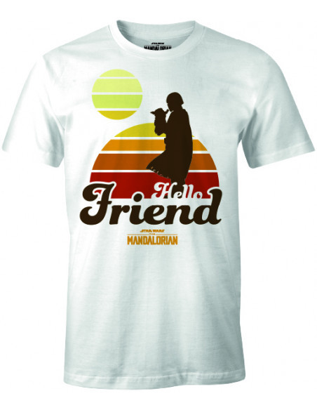 T-shirt Star Wars The Mandalorian - HELLO FRIEND SUNSET