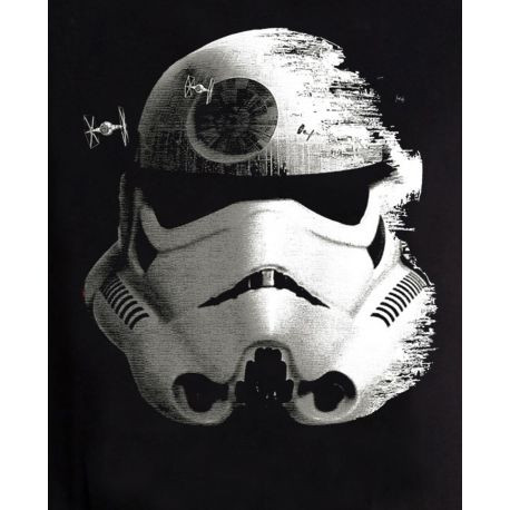 Tee-Shirt Noir Stormtrooper And Death Shelmet Star Wars