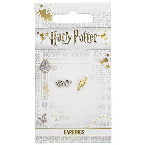 Boucles d'oreilles Harry Potter lunettes et éclair