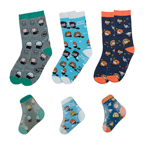 Chaussettes magiques compressées Harry Potter Kawaii-Orange