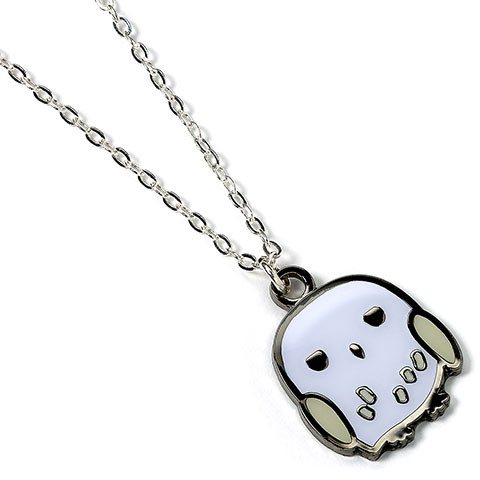 Collier Hedwige Chibi chaine argent Harry Potter