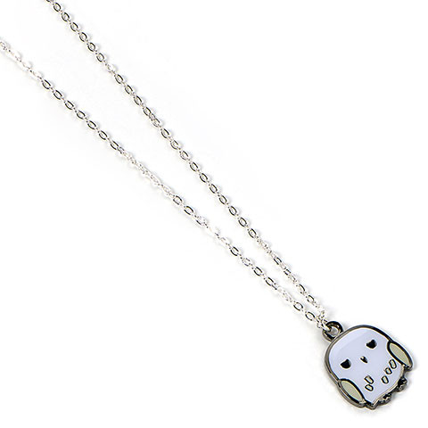 Collier Hedwige Chibi chaine argent Harry Potter