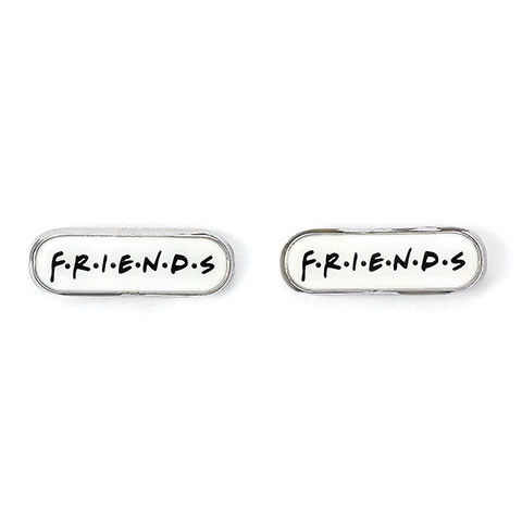 Lot Boucles d'oreilles Friends tasse logo et cadre