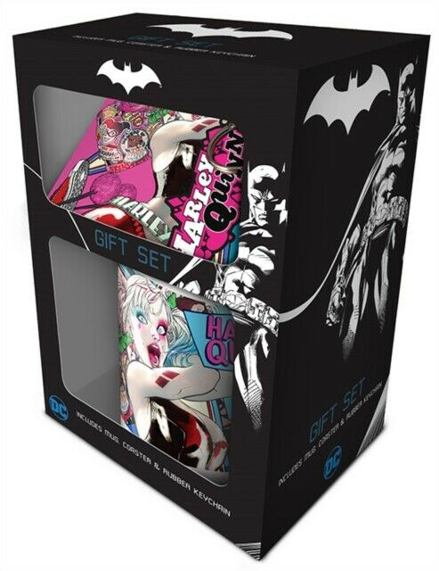 Set Harley Quinn Mug sous verre et porte-clés DC Comics