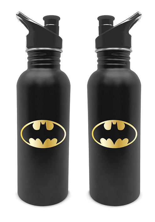 Gourde Batman logo noire et jaune