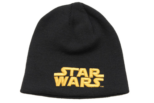 Bonnet Noir Gold Logo Texte Star Wars