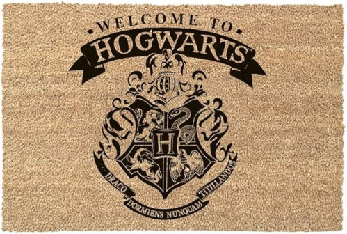 Tapis Paillasson beige Harry Potter Welcome to Hogwarts