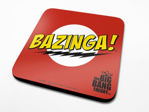 Sous-Verre Rouge Bazinga 10 x 10cm Big Bang Theory