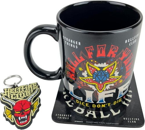 Set Stranger Things Mug sous verre et porte-clés Hellfire
