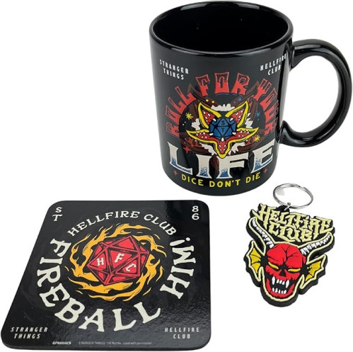 Set Stranger Things Mug sous verre et porte-clés Hellfire