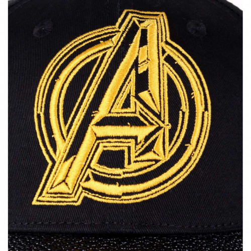 Casquette Avengers Noire Logo Doré
