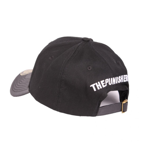 Casquette Baseball Noire Logo Blanc Punisher