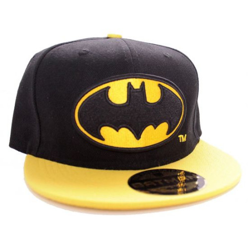 Casquette Snapback Noir Logo Jaune Batman