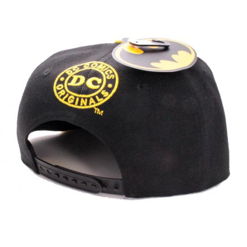 Casquette Snapback Noir Logo Jaune Batman