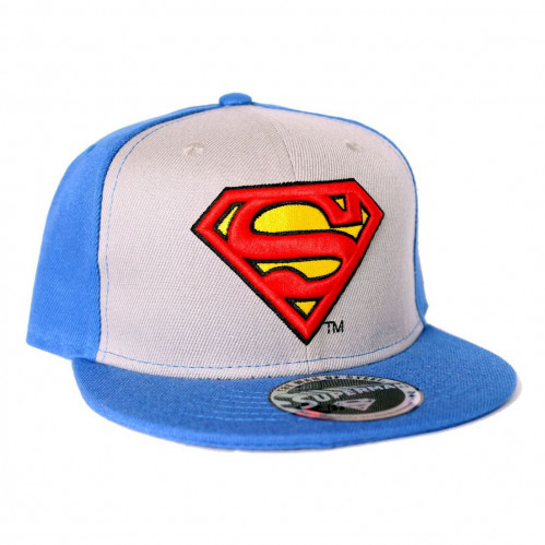 Casquette Baseball Grise et Bleue Vintage Logo Superman