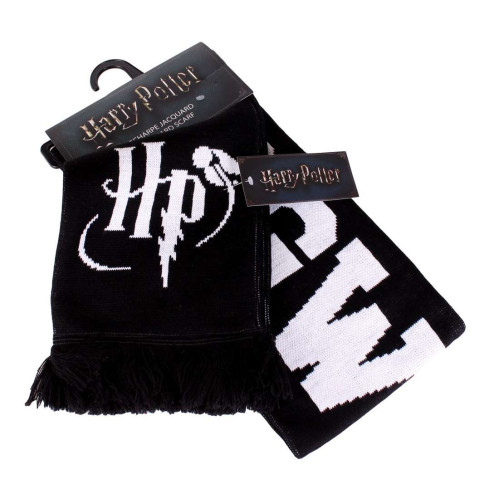 Echarpe Officielle Harry Potter Hogwarts noire et blanche