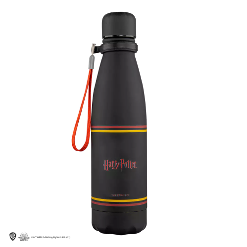 Gourde isotherme métal Harry Potter noire Gryffondor Blason
