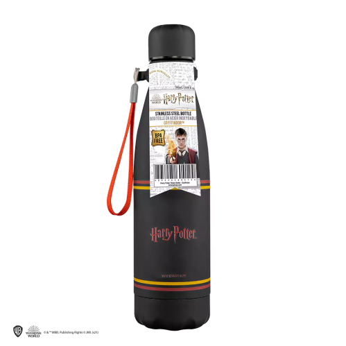 Gourde isotherme métal Harry Potter noire Gryffondor Blason