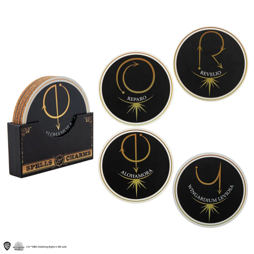 Lot de 4 Sous-Verre Harry Potter Sortilèges