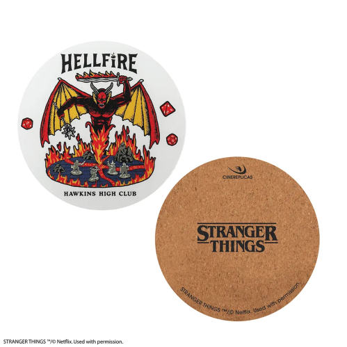 Lot de 4 sous-verre Hellfire Club Stranger Things