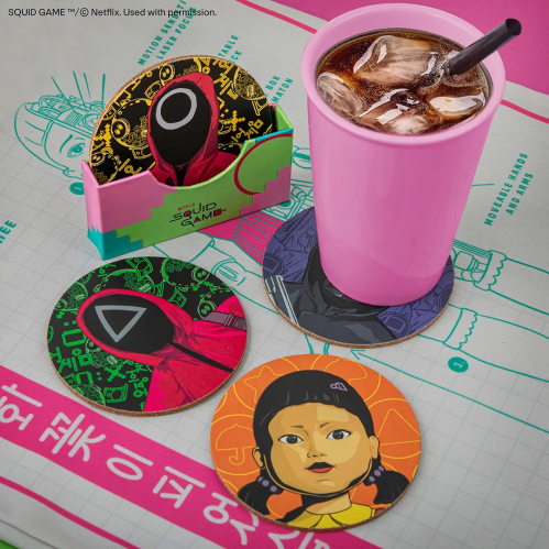 Lot de 4 sous-verre Squid Game