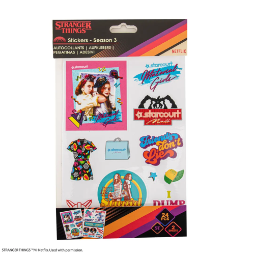 Pack 24 Stickers Stranger Things Saison 3