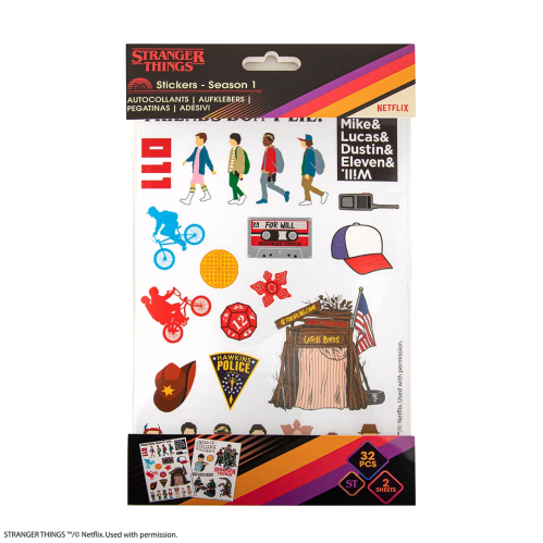 Pack 32 Stickers Stranger Things Saison 1