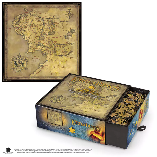 Puzzle Le seigneur des Anneaux Carte de la Terre du Milieu 1000 pièces