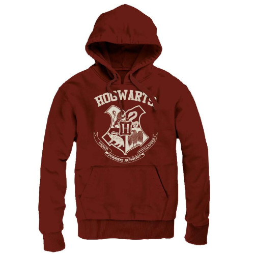 Sweat Harry Potter Hogwarts bordeaux à capuche