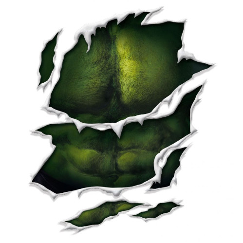 Tee-Shirt Blanc Hulk Vert Marvel