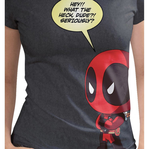 Tee-Shirt femme gris Chiby Deadpool