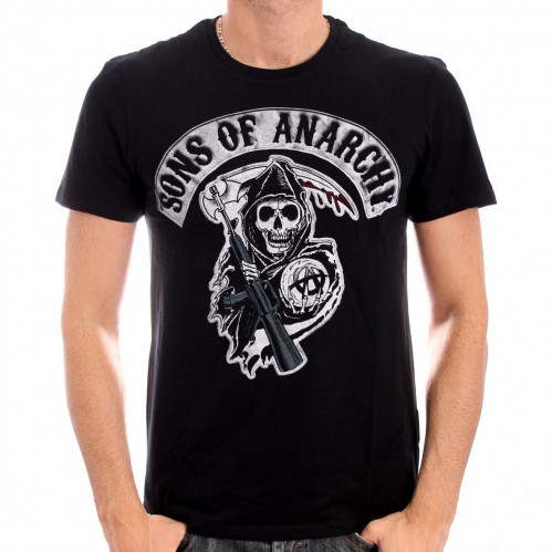Tee-Shirt Homme Death Reapper Patch Sons of Anarchy
