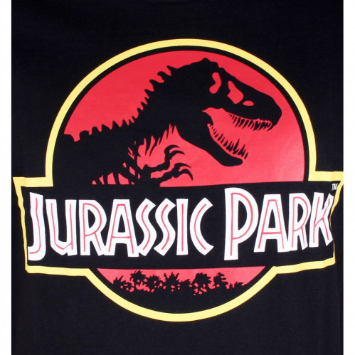 Tee-Shirt Homme Noir Classic Logo Jurassic Park