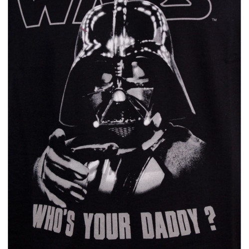 Tee-Shirt Noir Who's Your Daddy Star Wars