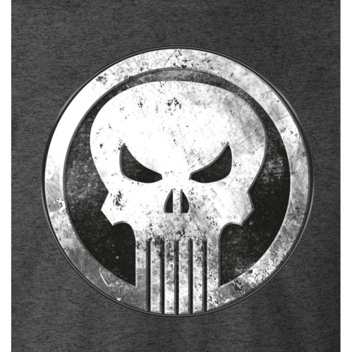 Tee-Shirt Punisher Gris Logo blanc vintage