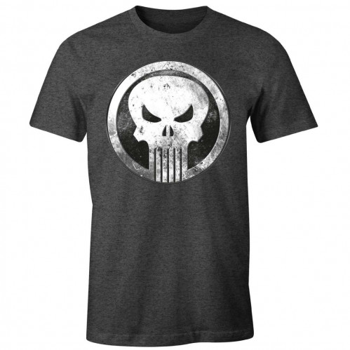 Tee-Shirt Punisher Gris Logo blanc vintage