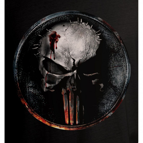 Tee-Shirt Punisher Noir Skull Blood
