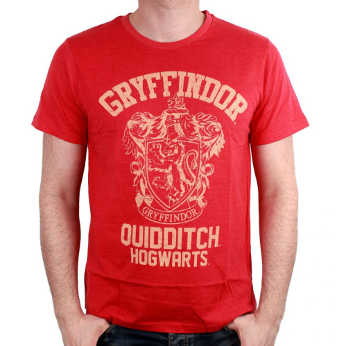 Tee-Shirt Rouge Gryffondor Quidditch Harry Potter